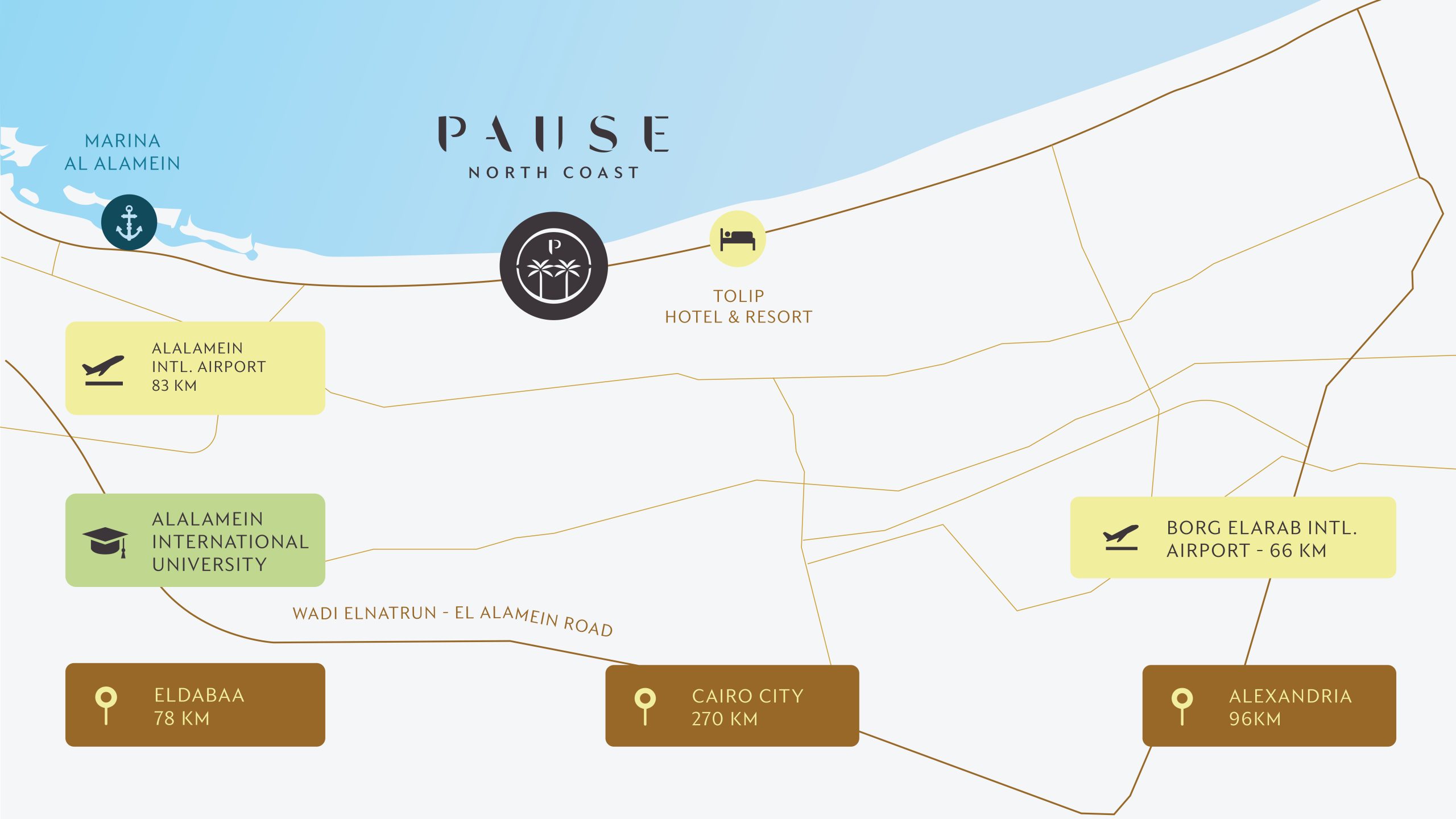 Pause North Coast Location Map